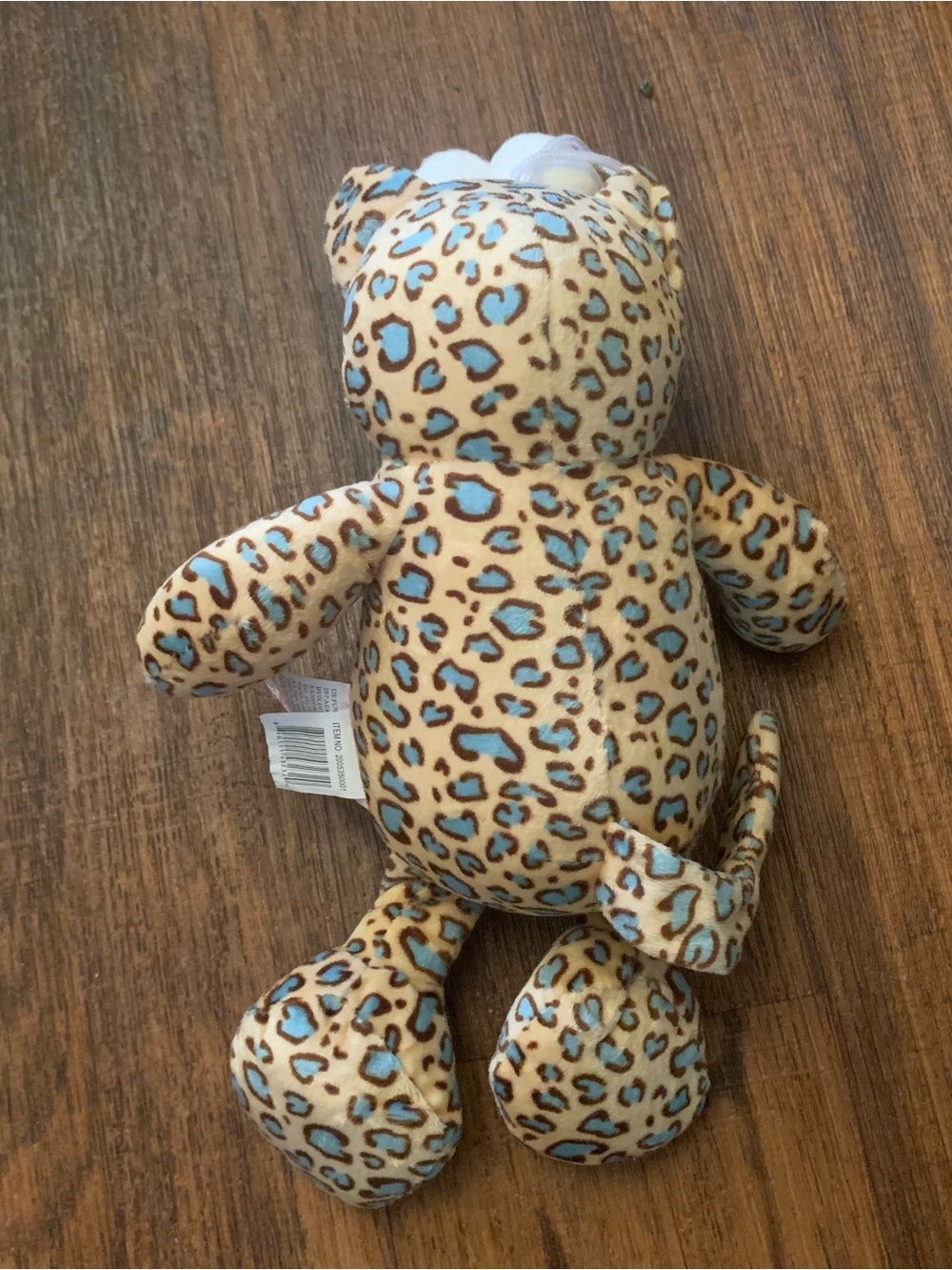 Plush 11" Big Eyes Blue Spotted Leopard Stuffed Animal Toy Cheetah Leopard Soft - Picture 3 of 7